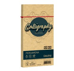 Busta Calligraphy pergamena - 110 x 220 mm - 90 gr - oro 03 - Favini - conf. 25 pezzi