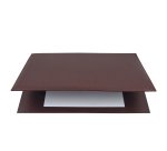 Sottomani doppio in similpelle - marrone scuro - 48 x 32cm - City Time