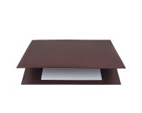 Sottomani doppio in similpelle - marrone scuro - 48 x 32cm - City Time