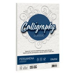 Carta Calligraphy pergamena - A4 - 190 gr - bianco 01 - Favini - conf. 50 fogli
