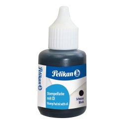 Inchiostro per timbri in metallo - con olio - 30 ml - nero - Pelikan