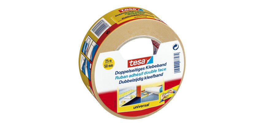 Nastro biadesivo - taglio facilitato - 50 mm x 25 m - PP - bianco - Tesa