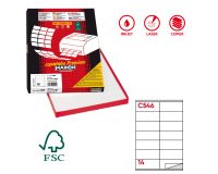 Markin C546 self-adhesive label Rectangle Permanent White 1600 pc(s)