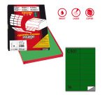Etichette adesive C/501 - in carta - permanenti - 105 x 36 mm - 16 et/fg - 100 fogli - verde - Markin