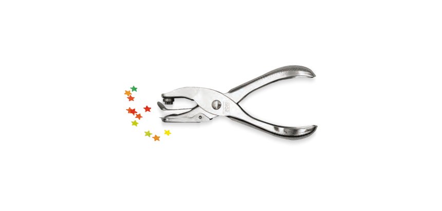 Perforatore a pinza 5820 - 1 foro a stella - metallo - Lebez