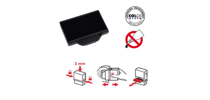 Tampone di ricambio E/50/1 - nero - Colop