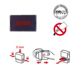 Tampone di ricambio E/2300/2 - rosso/blu - Colop