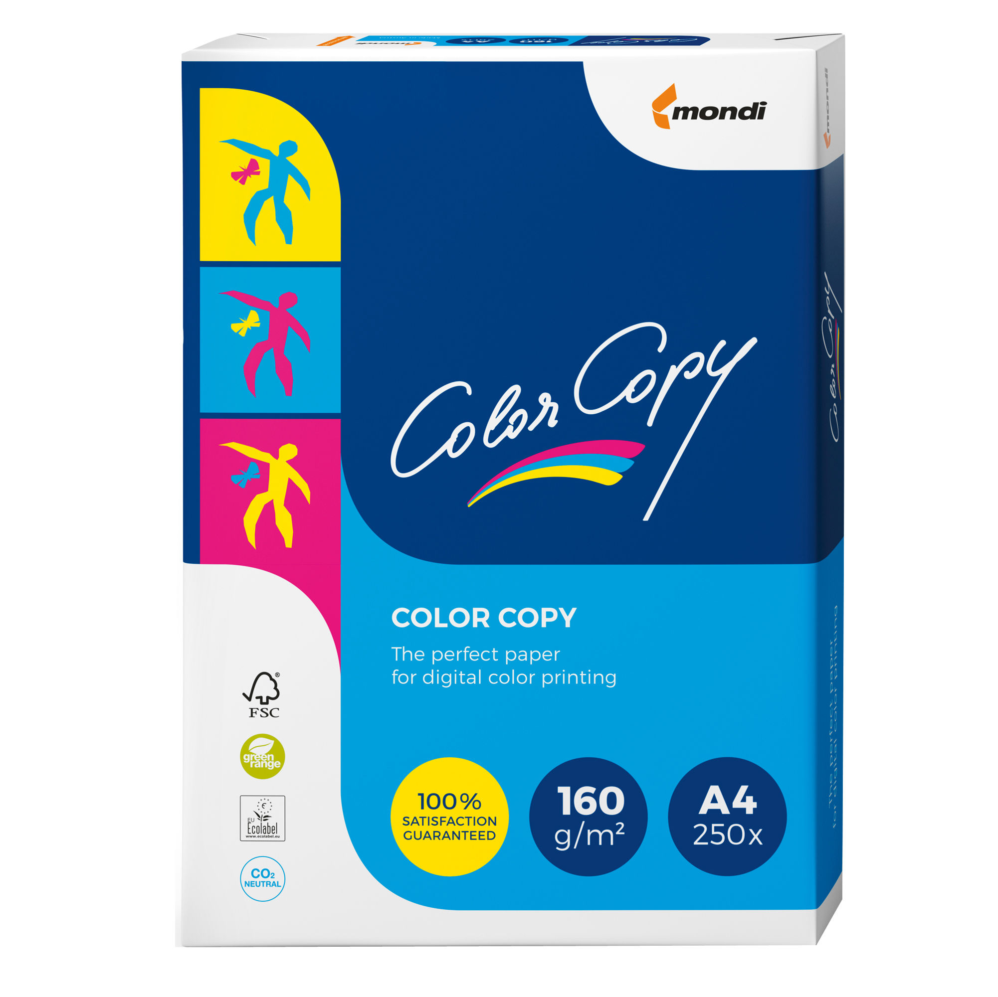 Carta Color Copy - A4 - 160 gr - bianco - Mondi - conf. 250 fogli su