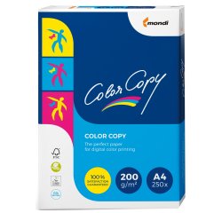 Carta Color Copy - A4 - 200 gr - bianco - Mondi - conf. 250 fogli