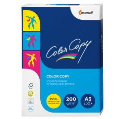 Carta Color Copy - A3 - 200 gr - bianco - Mondi - conf. 250 fogli