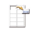 Biglietti da visita - 85 x 54 mm - 200 gr - microperforati - bianco - Decadry - conf. 15 fogli da 10 biglietti