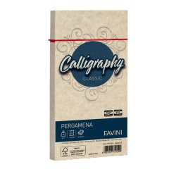 Busta Calligraphy Pergamena - 110 x 220 mm - 90 gr - sabbia 02 - Favini - conf. 25 pezzi