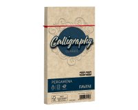Busta Calligraphy Pergamena - 110 x 220 mm - 90 gr - nocciola 04 - Favini - conf. 25 pezzi