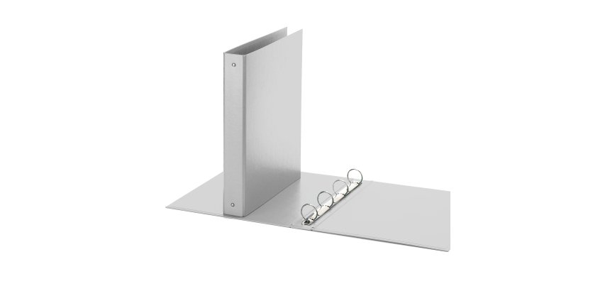 Raccoglitore Europa - 22 x 30 cm - 4 anelli tondi 30 mm - dorso 4 cm - grigio - Favorit