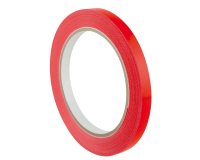 Nastro adesivo 350 - 9 mm - PVC - rosso - Eurocel - rotolo da 66 m