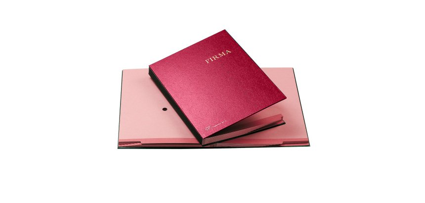 Libro firma - 14 intercalari rinforzati - 24x34 cm - rosso - Fraschini