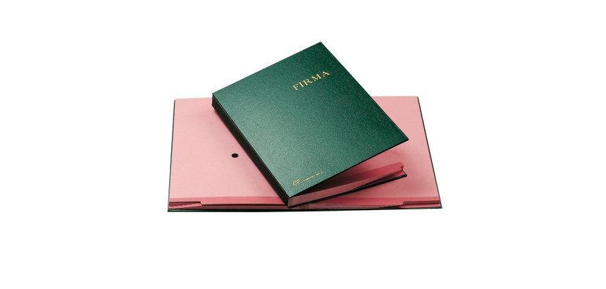 Libro firma - 14 intercalari rinforzati - 24x34 cm - verde - Fraschini