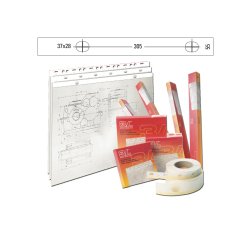 Banda appendi disegni - 55 mm x 50 m - PVC - bianco opaco - Djois