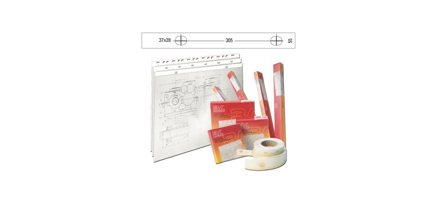 Banda appendi disegni - 55 mm x 50 m - PVC - bianco opaco - Djois