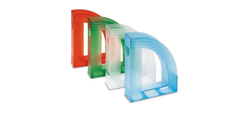 Portariviste E803 - 24,5 x 30 cm - dorso 7,5 cm - trasparente azzurro - Fellowes