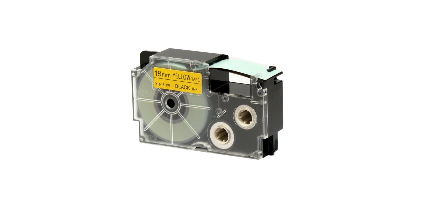 Nastro - 18 mm x 8 mt - nero/giallo - Casio