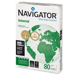 Carta Universal - A4 - 80 gr - bianco - Navigator - conf.  500 fogli (ordine drop max 25 risme)