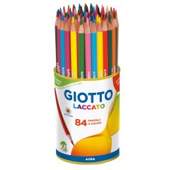 Pastelli - laccato - diametro mina 3,80 mm - colori assortiti - Giotto - barattolo 84 pezzi