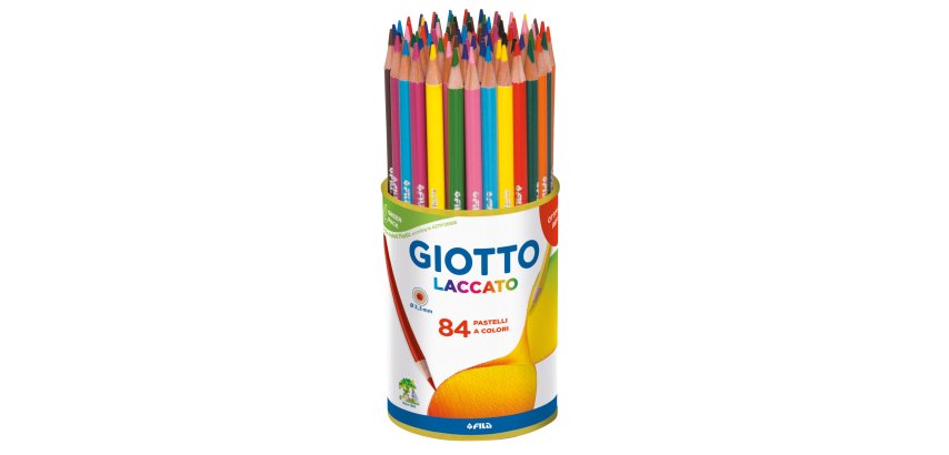 Pastelli - laccato - diametro mina 3,80 mm - colori assortiti - Giotto - barattolo 84 pezzi