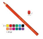 Pastelli colorati Mega - esagonale - diametro mina 5,5 mm - colori assortiti - Giotto - conf. 24 pezzi