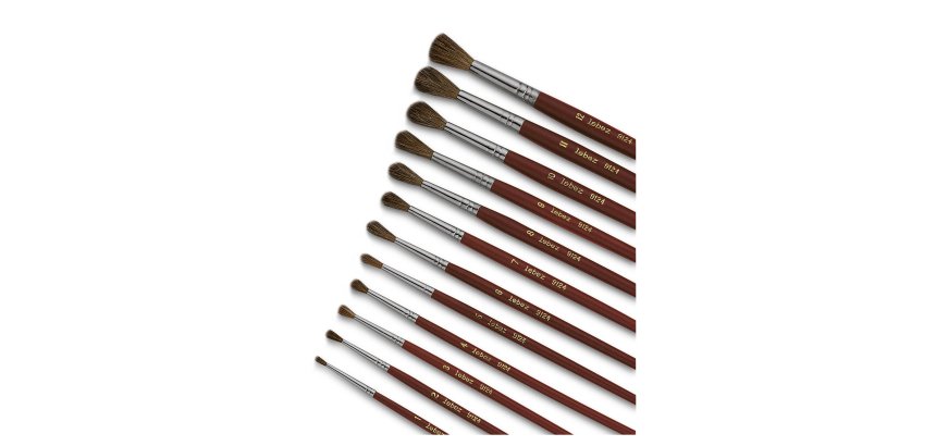 Pennello punta tonda serie 9124 - punta tonda - pelo pony - n.8 - Lebez