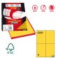 Etichette adesive C/519 - in carta - permanenti - 105 x 148,5 mm - 4 et/fg - 100 fogli - giallo - Markin