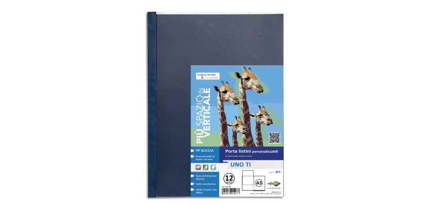 Portalistini personalizzabile Uno TI - 30x42 cm (libro) - 12 buste - blu - Sei Rota