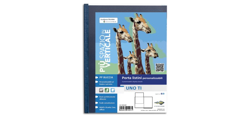 Portalistini personalizzabile Uno TI - 35x50 cm - 12 buste - blu - Sei Rota