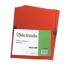 Cartellina con molla Spring File - PPL - 22x31 cm - dorso 5 mm - rosso - Methodo
