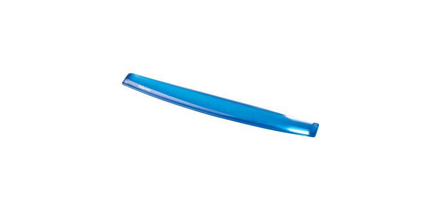 Poggiapolsi da tastiera - gel - blu trasparente - Fellowes