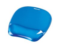 Mousepad con poggiapolsi in gel - blu trasparente - Fellowes