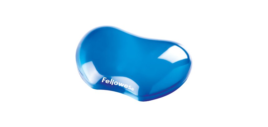 Poggiapolsi in gel - blu trasparente - Fellowes