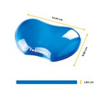 Poggiapolsi in gel - blu trasparente - Fellowes