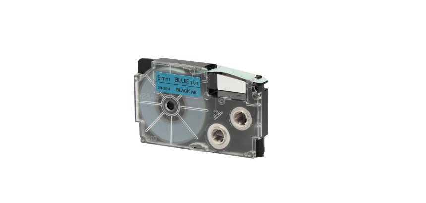 Nastro - 9 mm x 8 mt - nero/blu - Casio