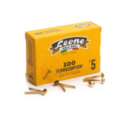 Fermacampioni ottonati - n. 5 - 2,5 cm - Leone - conf. 100 pezzi