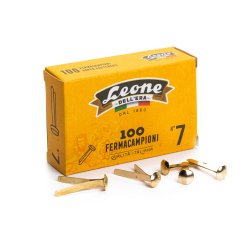 Fermacampioni ottonati - n. 7 - 3,1 cm - Leone - conf. 100 pezzi