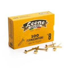 Fermacampioni ottonati - n. 8 - 3,8 cm - Leone - conf. 100 pezzi