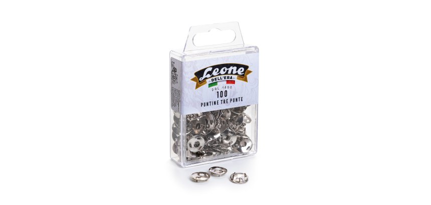 Puntine - 3 punte temperate e nichelate - Leone - conf. 100 pezzi