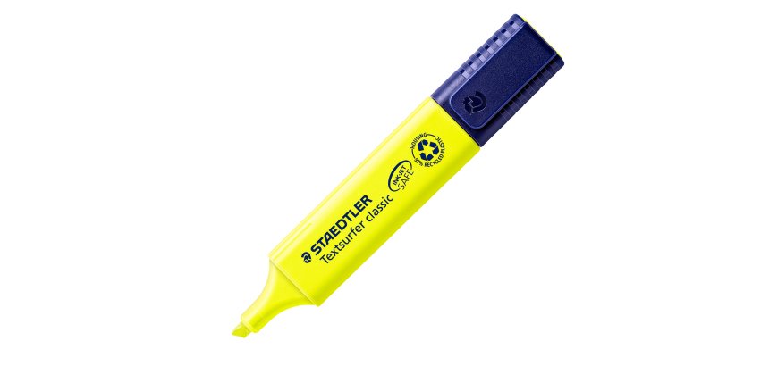 Evidenziatore Textsurfer Classic - punta a scalpello - tratto 1,0-5,0mm - giallo  - Staedtler