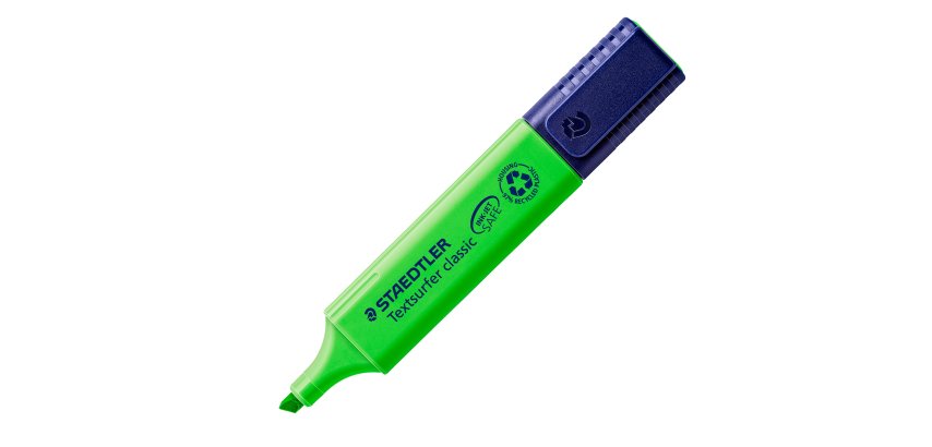 Evidenziatore Textsurfer Classic - punta a scalpello - tratto da 1,0-5,0mm - verde  - Staedtler