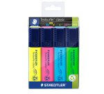 Evidenziatore Textsurfer Classic  - punta a scalpello - tratto da 1,0-5,0mm - astuccio 4 colori - Staedtler