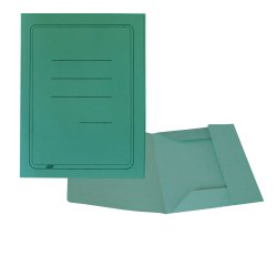 Cartelline 3 lembi - con stampa - cartoncino Manilla 200 gr - 25x33 cm - verde - Cartotecnica del Garda - conf. 50 pezzi