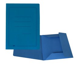 Cartelline 3 lembi - con stampa - cartoncino Manilla 200 gr - 25x33 cm -  azzurro - Cartotecnica del Garda - conf. 50 pezzi