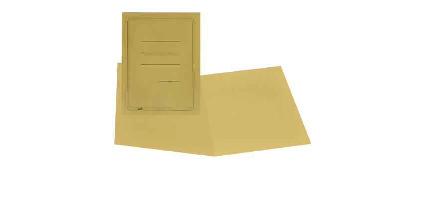 Cartellina semplice con stampa - 145 gr - 25 x 34 cm - giallo - cartoncino manilla - Cartotecnica del Garda - conf. 100 pezzi