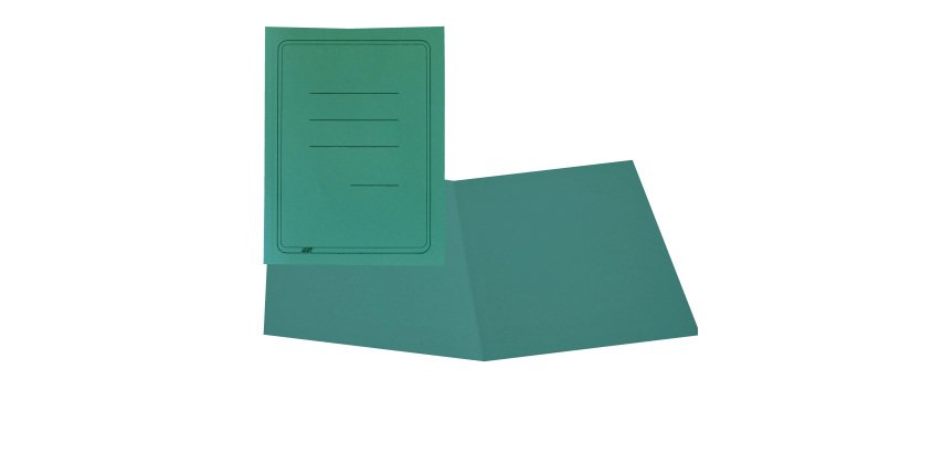 Cartellina semplice con stampa - 145 gr - 25 x 34 cm - verde - cartoncino manilla - Cartotecnica del Garda - conf. 100 pezzi